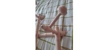 Porte manteaux accordéon rose pâle 