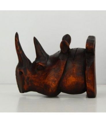 Paire de Serre-livres Rhinocéros - Bois - Châtaignier
