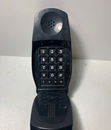 Téléphone vintage rétro fixe noir