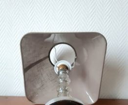 Lampe art déco verre et métal