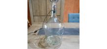 Elégante lampe Dame Jeanne en verre transparent grand modèle