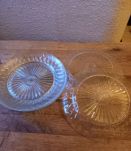 6 assiettes en verre 