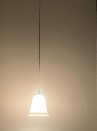 Lampe /suspension tulipe baladeuse opaline
