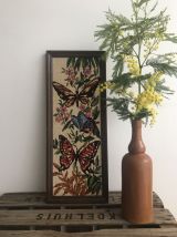 Canevas papillons et fleurs 