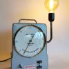 Lampe vintage industrielle spiromètre métal gris "Respire"