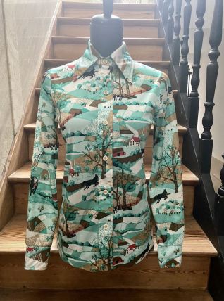 Chemise imprimée fun année 70.