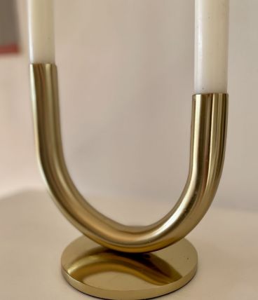 Bougeoir asymétrique en laiton 