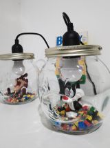 Ensemble de 2 lampes de chevets enfants Looney Tunes