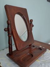 Miroir commode en bois foncé, inclinable