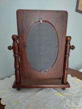 Miroir commode en bois foncé, inclinable