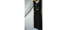 Robe noir blousée flamant rose soirée d'été femme  taille 38