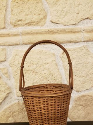 Panier avec anse en rotin 2 compartiments