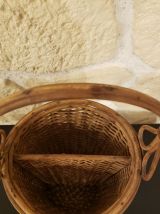 Panier avec anse en rotin 2 compartiments