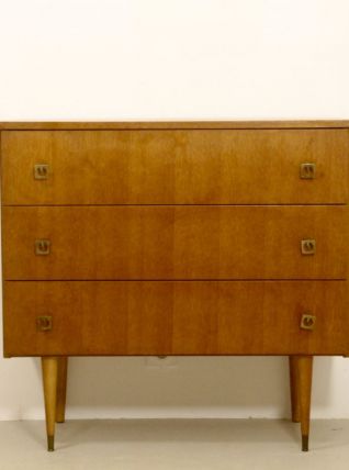 Commode scandinave année 60,  3 tirroirs. Ref Romy