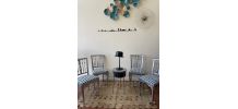 Set de 4 chaises argentées