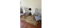 Set de 4 chaises argentées
