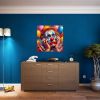 Cadre sur toile de décoration "Clown triste" 60 x 60 cm