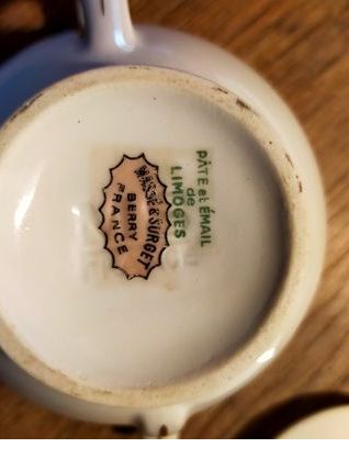 duo tasse théière en porcelaine fine du Berry - Massé et Sur