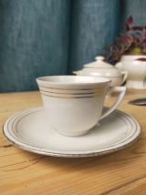 duo tasse théière en porcelaine fine du Berry - Massé et Sur