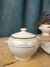 duo tasse théière en porcelaine fine du Berry - Massé et Sur