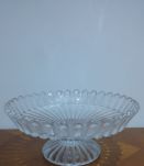 Coupe Sur Pied Centre De Table En Cristal Signé Baccarat