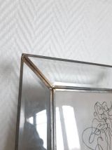 Paire de cadres verre et laiton Matisse et Botticelli