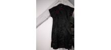 Robe satinée noire et rouge chinoise asiatique  femme  38/40