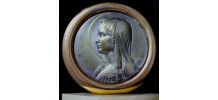 Portrait Religieux de la Vierge Marie - Vintage de 1920
