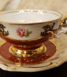 3 tasses + soucoupes Porcelaine BAVARIA motif fleurs