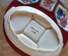 plateau à compartiments en faience