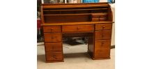  bureau américain à cylindre ou Roll Top Desk ,pin massif  ,