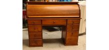  bureau américain à cylindre ou Roll Top Desk ,pin massif  ,