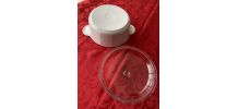 Cocotte ancienne Corning de France blanche 
