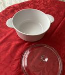 Cocotte ancienne Corning de France blanche 