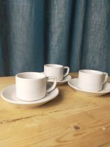 3 sets de tasses à café et soucoupes en porcelaine de Schonw