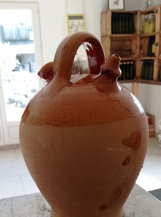 Cruche provençale gargoulette artisanale (base 13 cm)