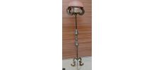 lampadaire  acier martelé et patiné ,style art deco , 160cmx