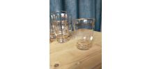 Lot de 9 verres anciens avec filet doré