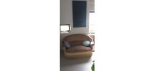 Canapé et 2 fauteuils crapaud velours coloris or