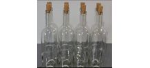 Bouteille en verre transparente décoration mariage 