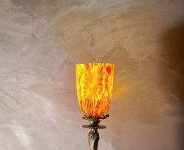 lampe  bronze style rocaille art nouveau , superbe tulipe , 