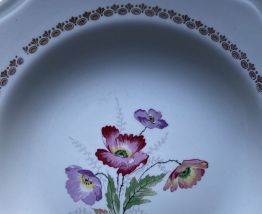 Lot de 8 assiettes creuses fleuries l’amandinoise