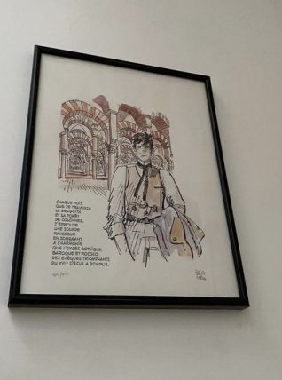 Lithographie "Corto Maltese-La Mesquita" signée, numérotée