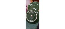 4 tasses bistrot vert empire liseré doré+5 sous tasses