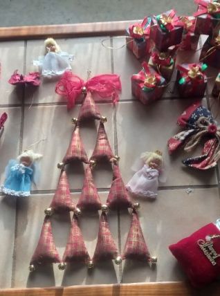 DECO SAPIN NOEL VINTAGE 28 pièces : anges,..                