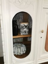 buffet ancien blanc et bois clair