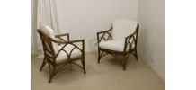 Paire de fauteuils McGuire année 70