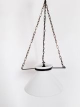 Ancienne suspension diffuseur opaline - Circa 1930