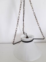 Ancienne suspension diffuseur opaline - Circa 1930