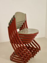 Chaises industrielles empilables réf Elodie de Souvignet Pli